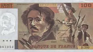 Arcydzieło Delacroix umieszczono na banknocie stufrankowym