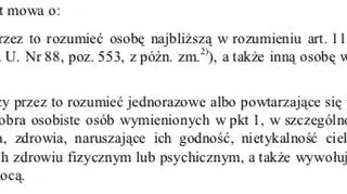 Artykuł 2 obowiązującej ustawy o przeciwdziałaniu przemocy w rodzinie