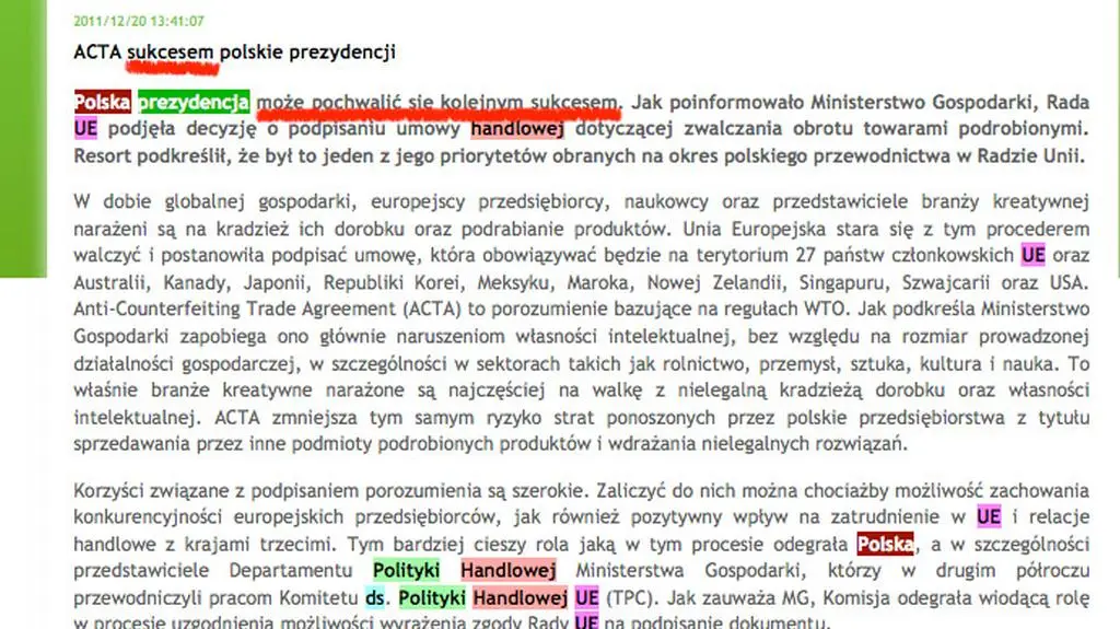 Artykuł przed zmianą (pi