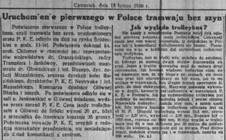 Artykuł z "Dziennika Poznańskiego" z 13 lutego 1930 r