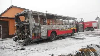 Autobus doszczętnie spłonął