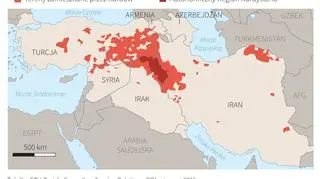 Autonomiczny iracki Kurdystan na mapie Bliskiego Wschodu