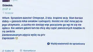 Autorką ogłoszenia była matka 2-latka