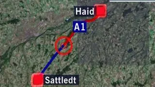 Autostrada A1 w kierunku Salzburga jest nieprzejezdna.