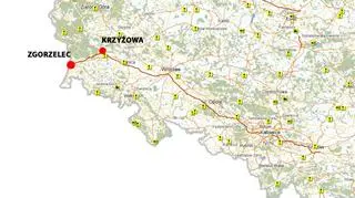 Autostrada A4 z wyszczególnionym nowym odcinkiem (Zumi.pl)