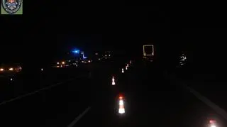 autostrada była zablokowana 