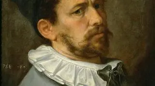 Bartholomeus Spranger na swoim autoportrecie z 1585–86