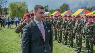 Bartłomiej Misiewicz podczas obchodów Święta 3 Maja