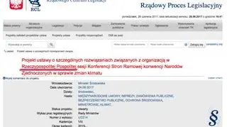 Błąd na stronie Rządowego Centrum Legislacji