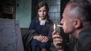 Bogusław Linda i Bronisława Zamachowska na planie "Powidoków"