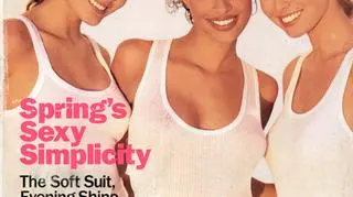 Brandi Quinones (w środku) - amerykański "Vogue", kwiecień 1994