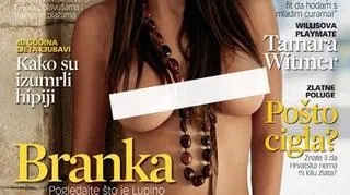 Branka Knezević na okładce chorwackiego "Playboya" w sierpniu 2007