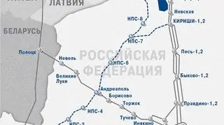 BTS-2 biegnie z Unieczy na północny wschód do Ust-Ługi (transneft.ru)