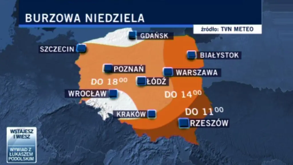 Burze przejdą nad całą Polską