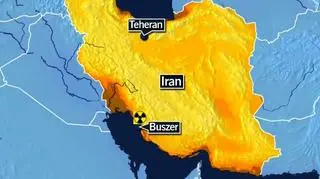Buszer znajduje się na południu Iranu (TVN24)
