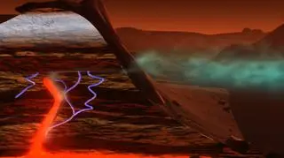 Być może tak wygląda proces uwalniania metanu do atmosfery spod pękającej powierzchni (NASA)