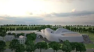 Całość ma być zatopiona w zieleni. Rozległe trawniki i park uzupełnią ofertę rekreacyjną (fot. Zaha Hadid Architects)