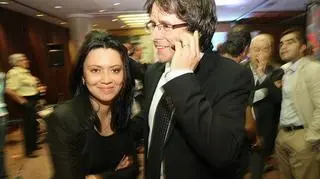 Carles Puigdemont z żoną, Marcelą Topor