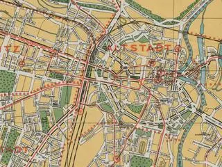 Centrum Poznania na niemieckim planie z 1940 r.
