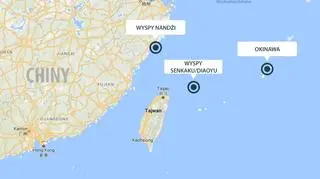 Chińskie wyspy Nandżi są bliżej spornych wysp Senkaku/Diaoyu niż japońska Okinawa