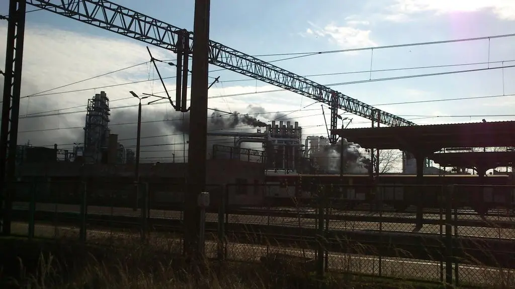 Chmura dymu nad Szczecinkiem 