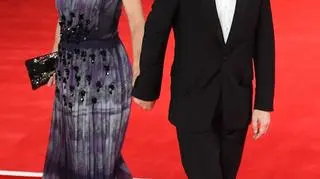 Christoph Waltz z żoną na premierze