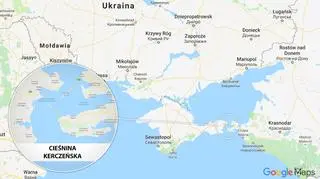 Cieśnina Kerczeńska łączy Morze Azowskie i Morze Czarne