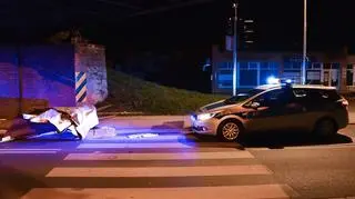 Ciężarówka została poważnie uszkodzona