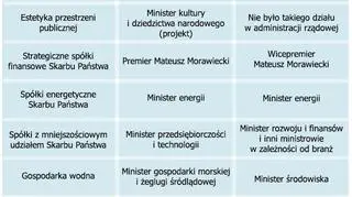 Co wiadomo na dziś w sprawie podziału zadań między ministrów