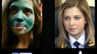 Co wolisz? "Zachodnia dyktatura" i "demokratyczny Krym". Po lewej członkini zespołu Pussy Riot Nadieżda Tołokonnikowa