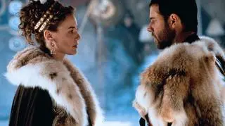 Connie Nielsen (Lucilla) i Russell Crowe w scenie z "Gladiatora"