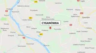 Cyganówka leży w powiecie garwolińskim, w województwie mazowieckim
