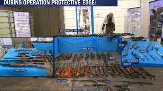 "Część broni zarekwirowanej Hamasowi w czasie Operacji Protective Edge"