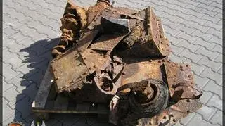 Część szczątków tankietki