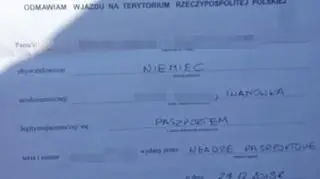 Decyzja Straży Granicznej wręczona motocykliście