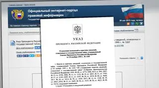 Dekret Władimira Putina o "wykazie informacji niejawnych, dotyczących tajemnicy państwowej" 