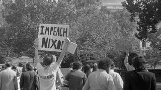 Demonstranci domagają się impeachmentu Nixona, październik 1973r. 