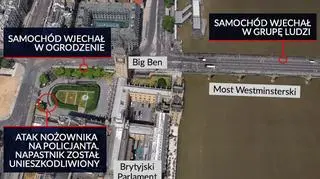 Do ataku doszło w pobliżu gmachu brytyjskiego parlamentu