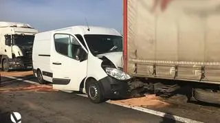 Do pierwszego wypadku doszło na nitce w kierunku Warszawy