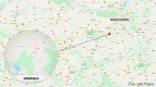 Do pożaru doszło w miejscowości Grzmiąca