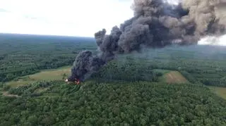 Do pożaru hałdy zużytych opon doszło nieopodal Gorzowa Wielkopolskiego 