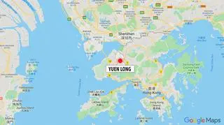 Do wydarzeń doszło na stacji metra Yuen Long na Nowych Terytoriach w Hongkongu