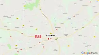 Do wypadku doszło na autostradzie A2 w okolicy Strykowa (Łódzkie)
