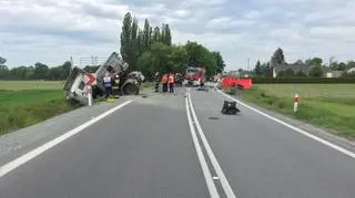 Do wypadku doszło na drodze krajowej nr 45