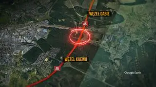 Do wypadku doszło na jezdni w kierunku Świnoujścia, między węzłami Kijewo i Dąbie