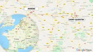 Do wypadku doszło na odcinku autostrady łączącym miasta Amiens i Saint-Quentin