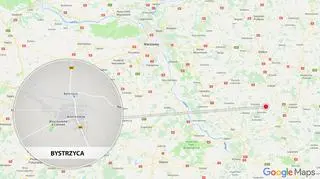 Do wypadku doszło w Bystrzycy niedaleko Łukowa (woj. lubelskie)