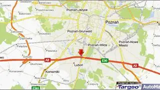 Do wypadku doszło w pobliżu węzła Poznań-Luboń