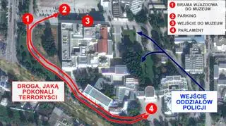 Do zamachu doszło na wspólnym terenie dzielonym przez Muzeum Bardo i parlament