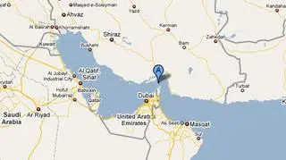 Do zderzenia okrętów doszło w Cieśninie Ormuz (maps.google.com)